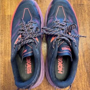 Hoka One One Black and Pink Speedgoat 4 Shoes